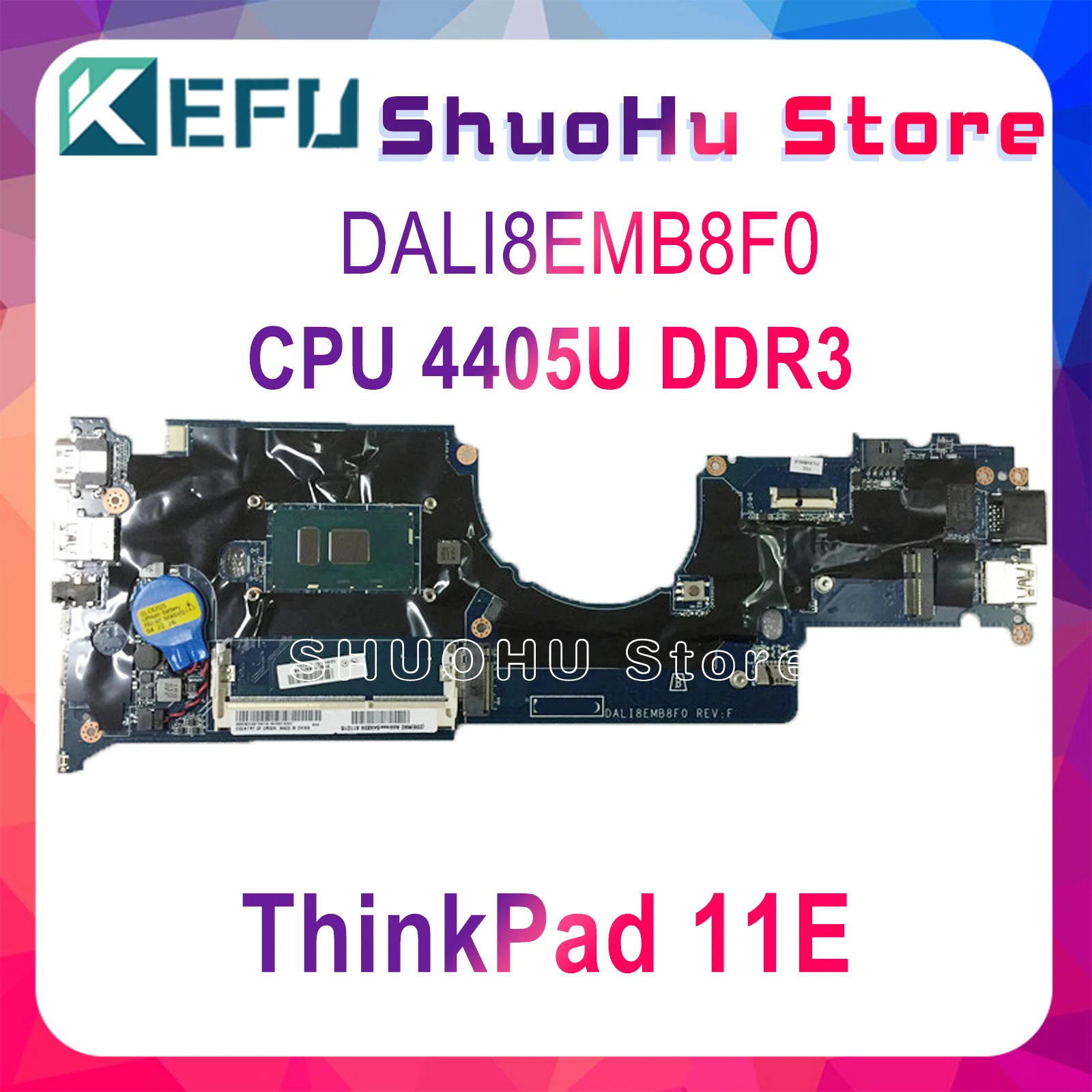 

Материнская плата KEFU YOGA 11E для ноутбука Lenovo ThinkPad 11E DALI8EMB8F0 01AV956 CPU 4405U DDR3 100% протестированная работа