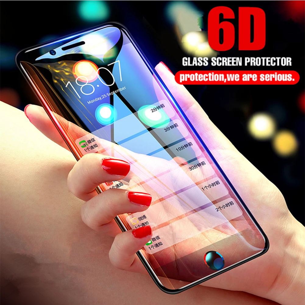 6D изогнутая защитная пленка из закаленного стекла для iPhone Xs Max Xr X стеклянная с