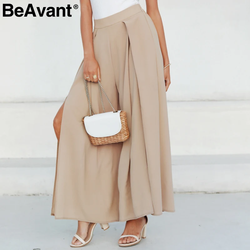 BeAvant свободные летние повседневные штаны для женщин 2019 высокая талия широкие