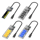 M2 SSD чехол NVME SSD корпус M.2 на USB Тип C прозрачный корпус для жесткого диска для NVME PCIE NGFF SATA MB Ключ SSD диск