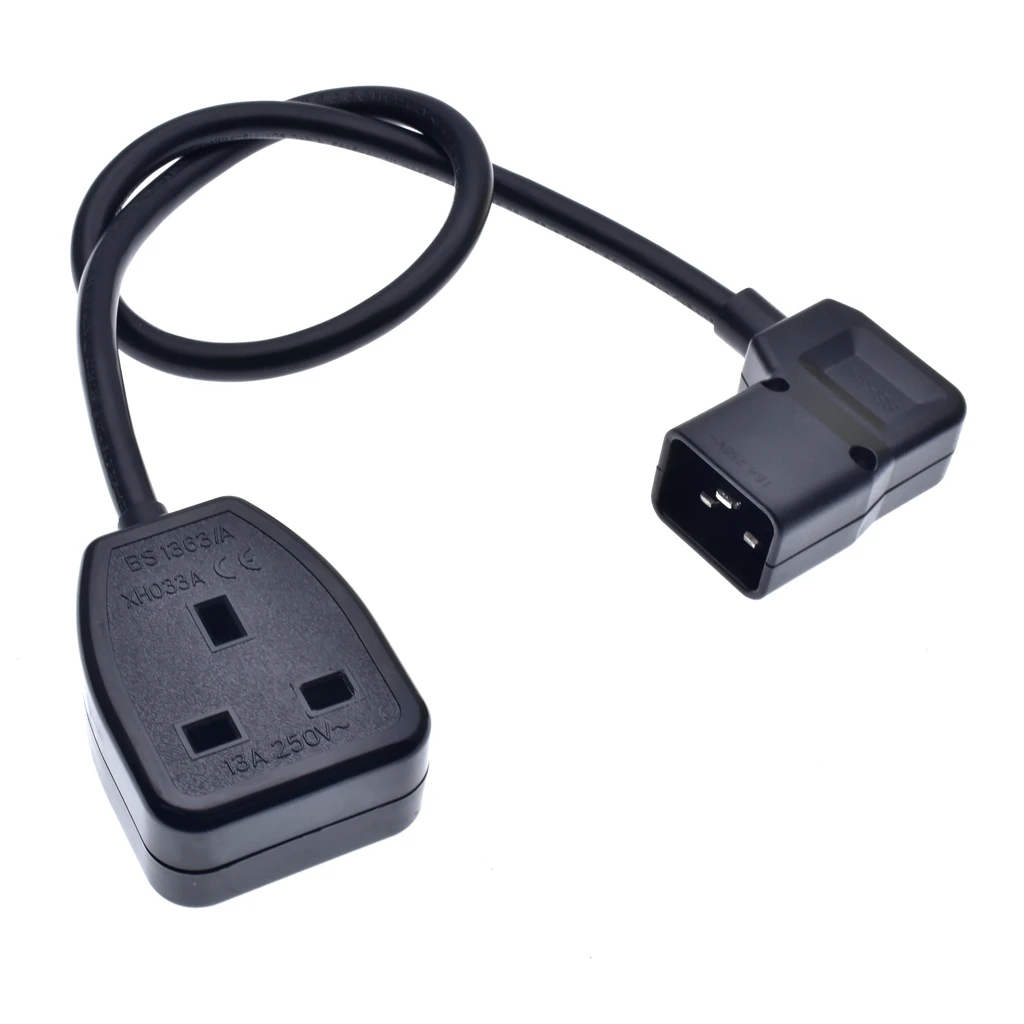 Угловой переходник IEC C20 в гнездо Великобритании шнур питания штекер 16 А 13 а BS1363 |