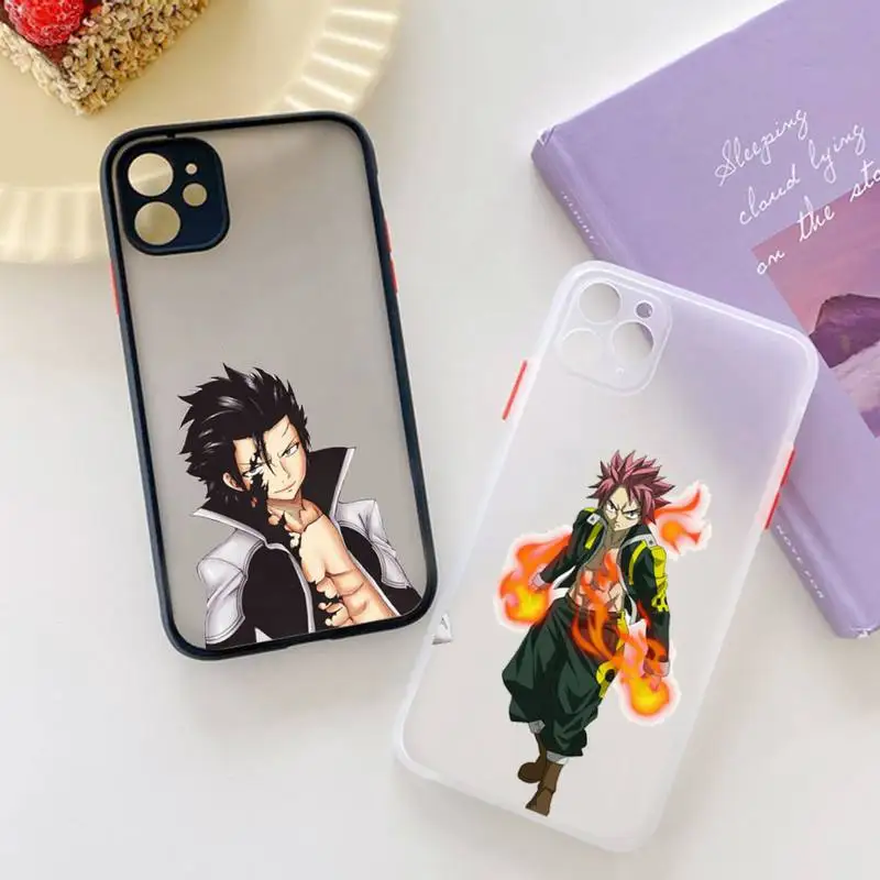

Anime Manga Fairy Tail natsu Phone Case for iPhone 13 12 XS 11 pro max mini se2020 7 8 plus X XR color white matte transparent