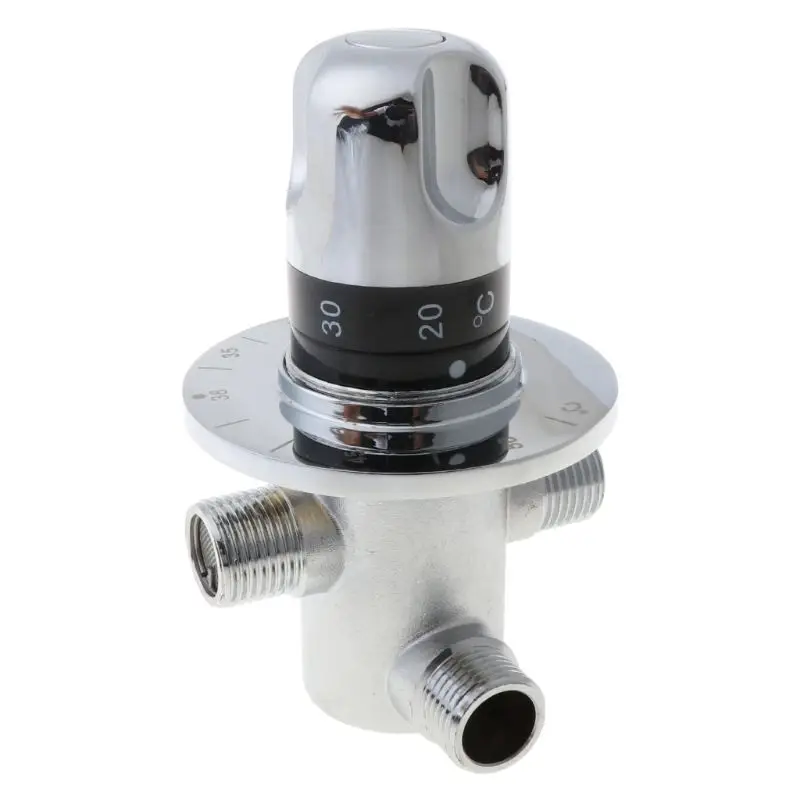 

Brass Thermostatic Valve Water Temperature Control Valve Thermostatic Mixer for Home Bathroom Shower Water Heater Supply