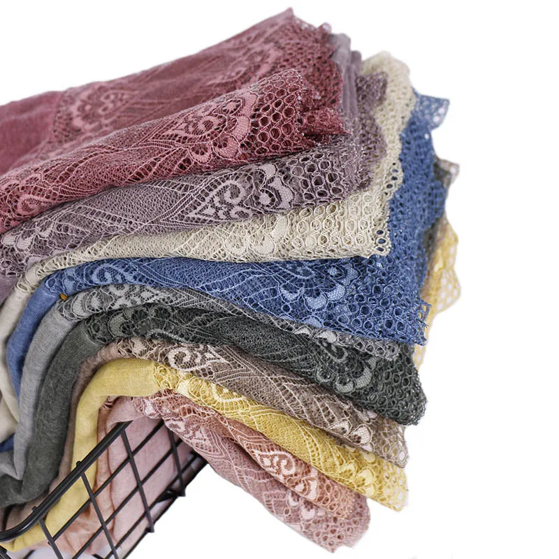 Мягкий женский аксессуар для одежды Модный длинный шарф с кружевом праздничная