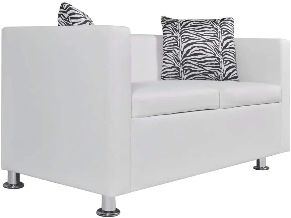 Диван из искусственной кожи угловой диван на 2 места стул для ног мебель гостиной