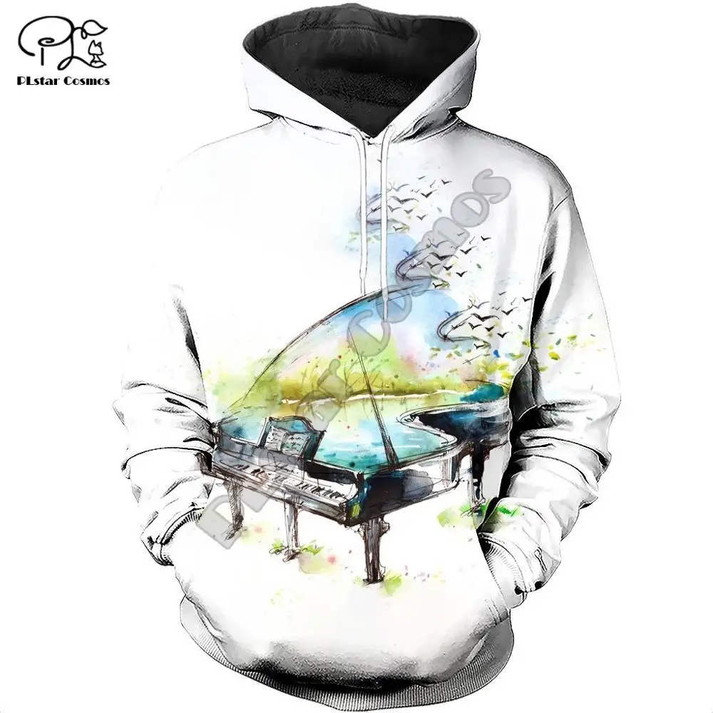 

PLstar Cosmos 3D Music Musical Guitar Piano Violin New Fashion Harajuku Streetwear Funny Casual Hoodies/Sweatshirt/Jacket/-b6