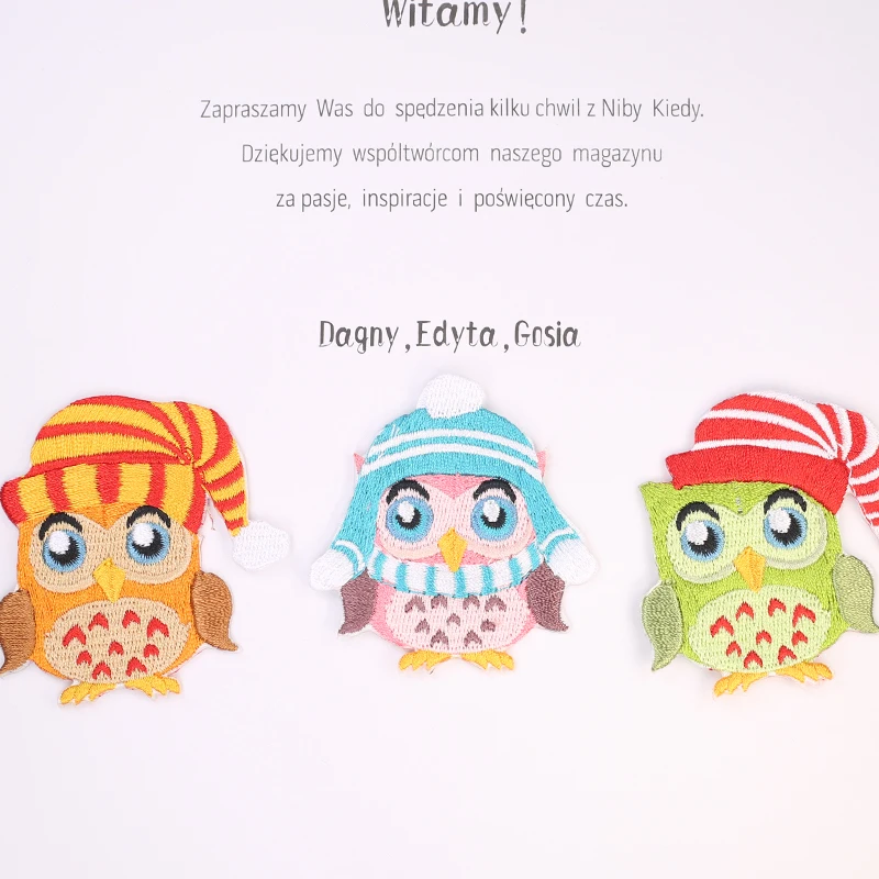 Детские нашивки с рисунком железной совы для одежды значки вышивкой птицами