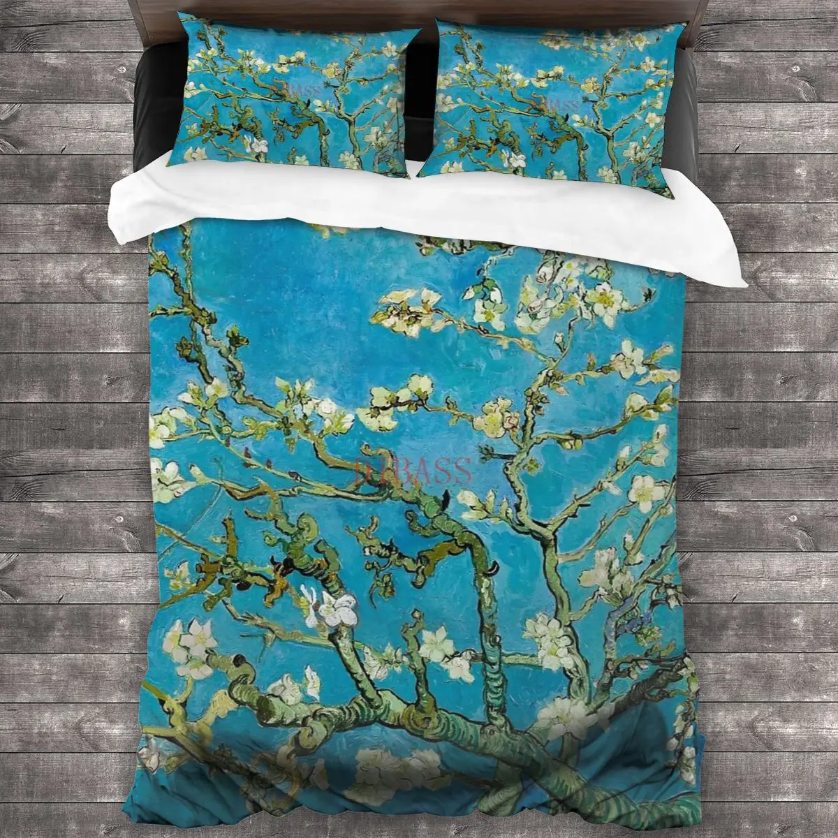 

Цветок миндаля Винсента Ван Гога, мягкая искусственная кожа с 2 наволочками, пододеяльник на молнии