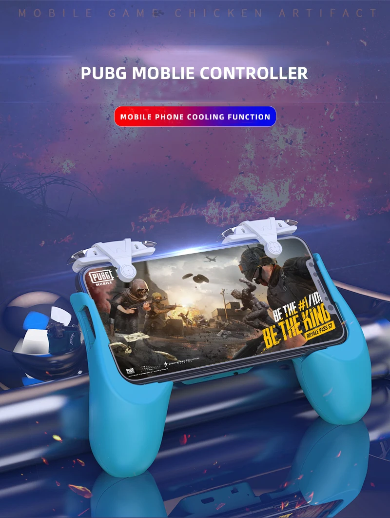 Игровой контроллер PUBG, геймпад, металлическая кнопка пуска, стрельба, свободный огненный джойстик для IOS, Android, геймпад для мобильного телефона с охлаждающими вентиляторами