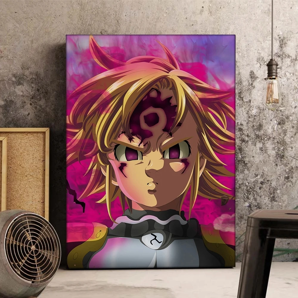 

Anime The Seven Deadly Sins Canvas Painting Hd Print Meliodas Elizabeth Liones Picture Poster Wall Art Modern Home Decor Bedroom