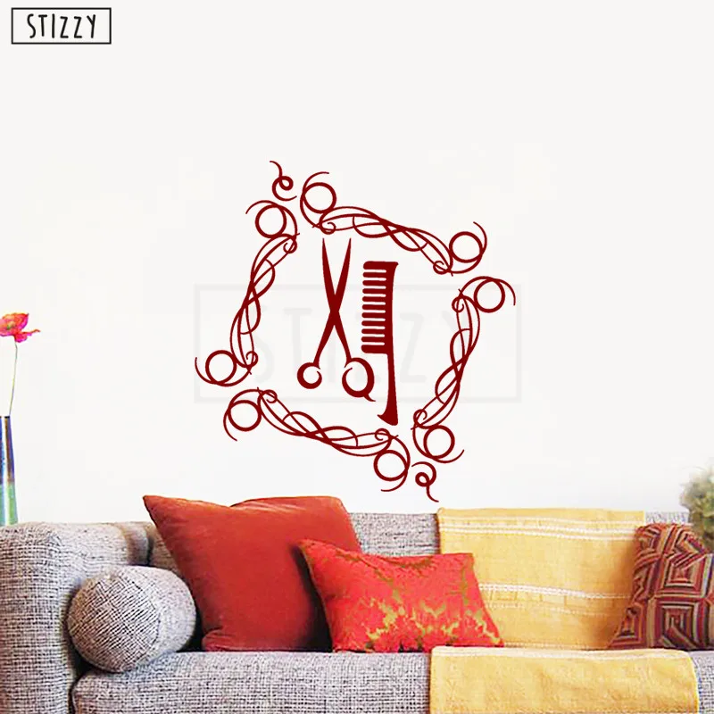 Настенная Наклейка stizzy для парикмахерских настенные наклейки стрижки волос