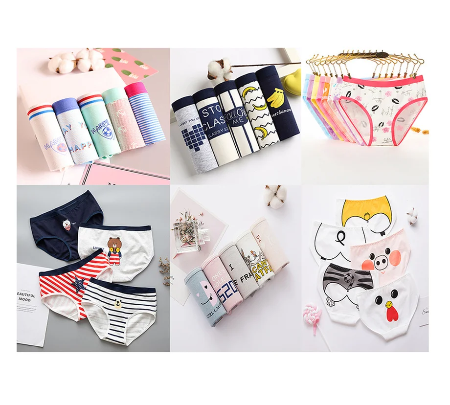 4 шт./лот хлопковое нижнее белье со средней талией милые женские трусики