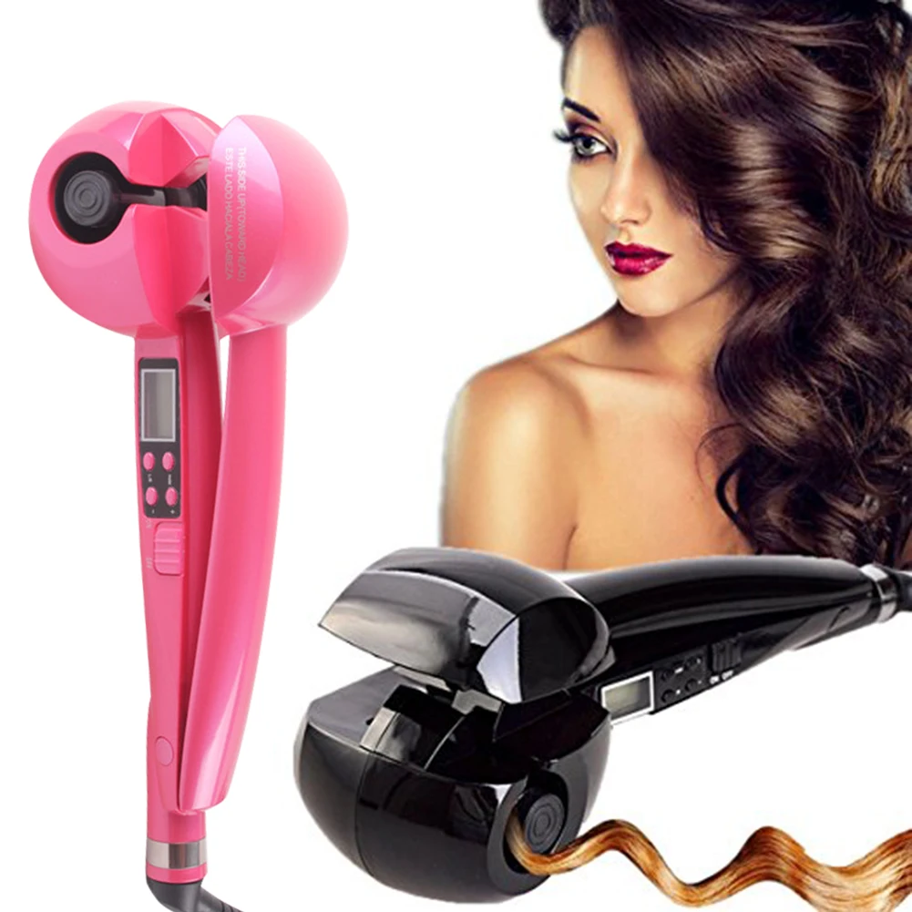 Профессиональные ЖК Автоматические щипцы для завивки волос Волнистые стайлер