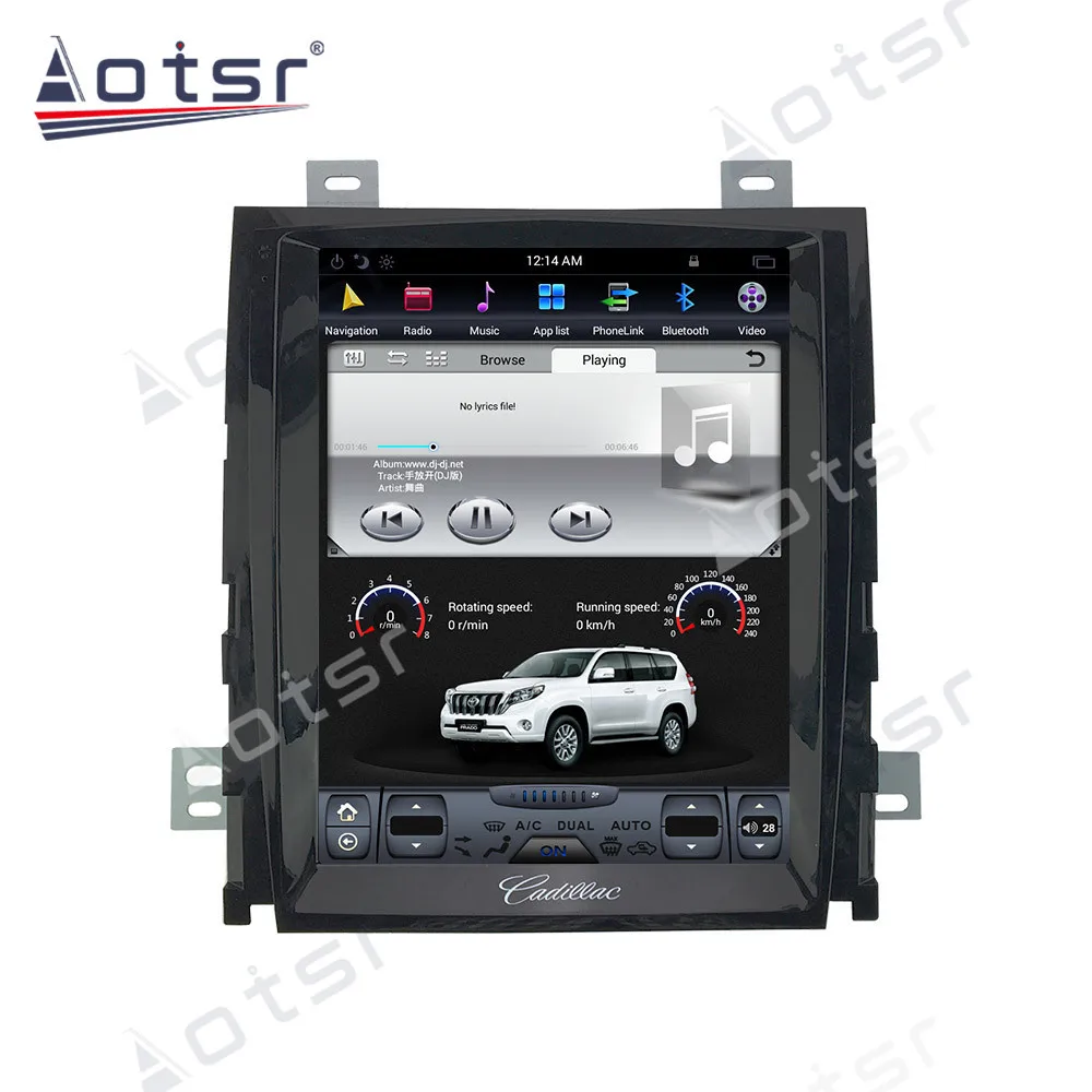 Автомобильный радиоприемник для Cadillac Escalade 2007-2012 PX6 Android 9 4 Гб + 64 ГБ вертикальный