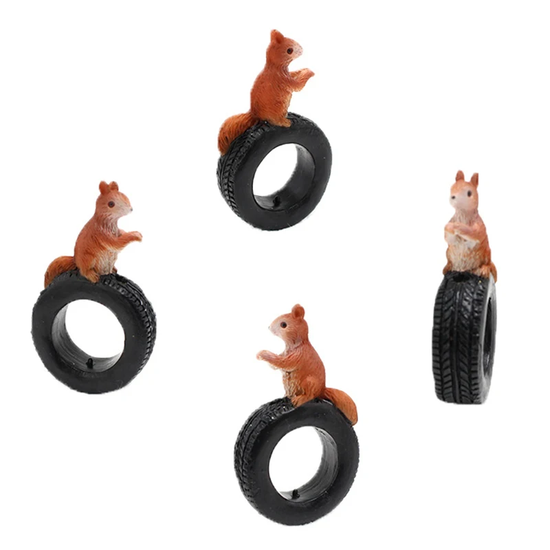 

Resin Potted Plug-In New Squirrel Suit Creative Garden Landscape Ornaments Cute Home Decoration Gifts JU8