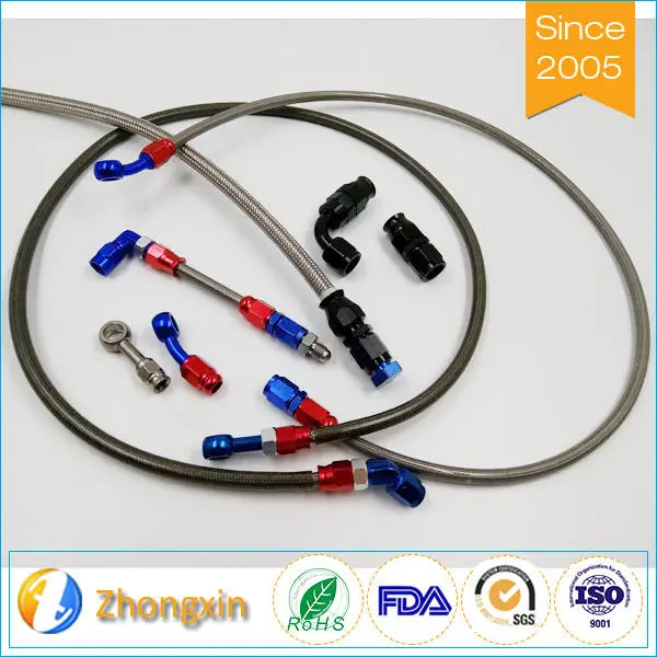 

an10 auto stainless steel braided fuel knitted oil cooler hose