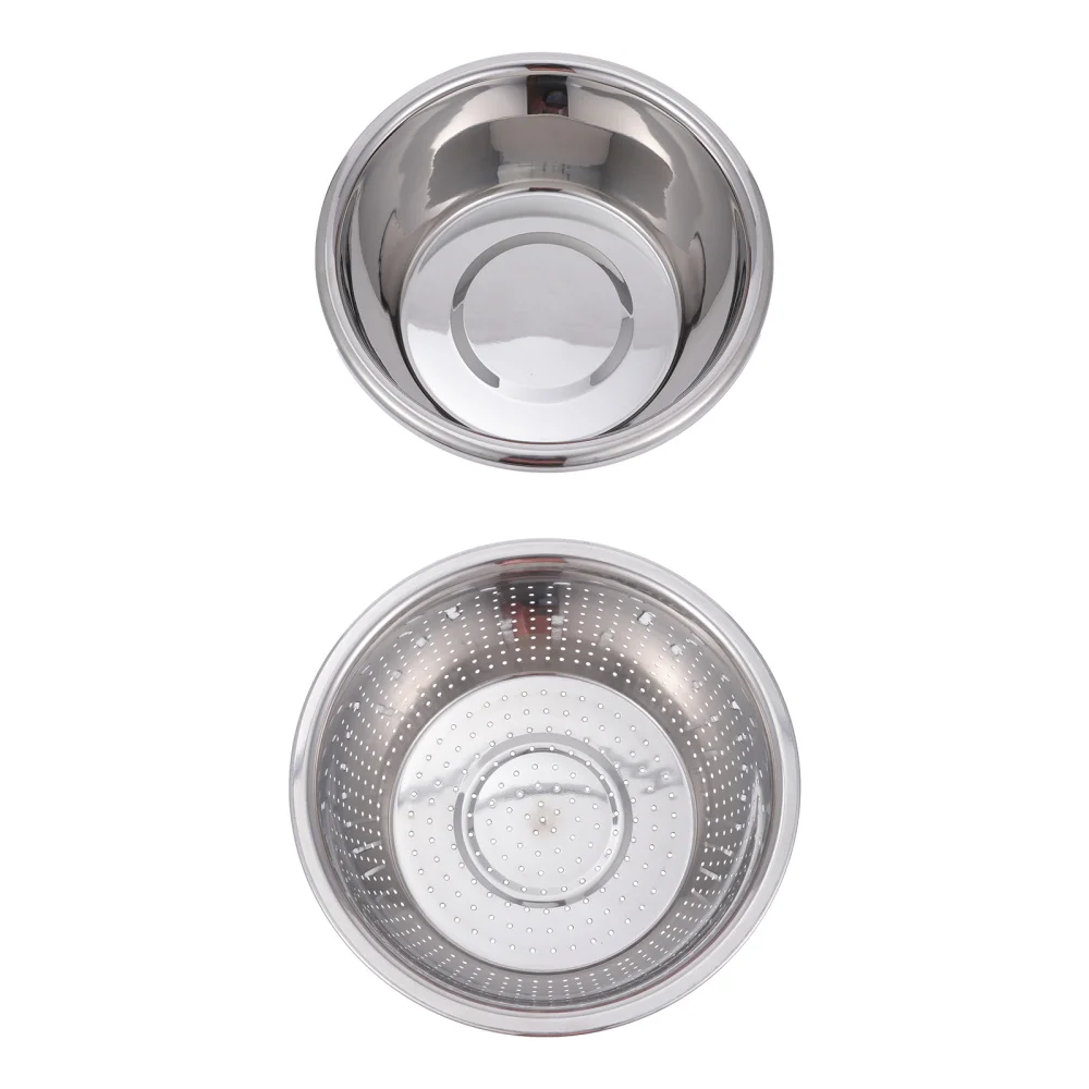 

2Pcs Stainless Steel Tableware Drying Basin Kitchen Ware Drainer Holder Bowl