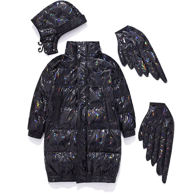 2020 Winter Women Down Coat Jacket Women's Mid-Length New Men And With The Same Style Couples Laser Shiny | Женская одежда