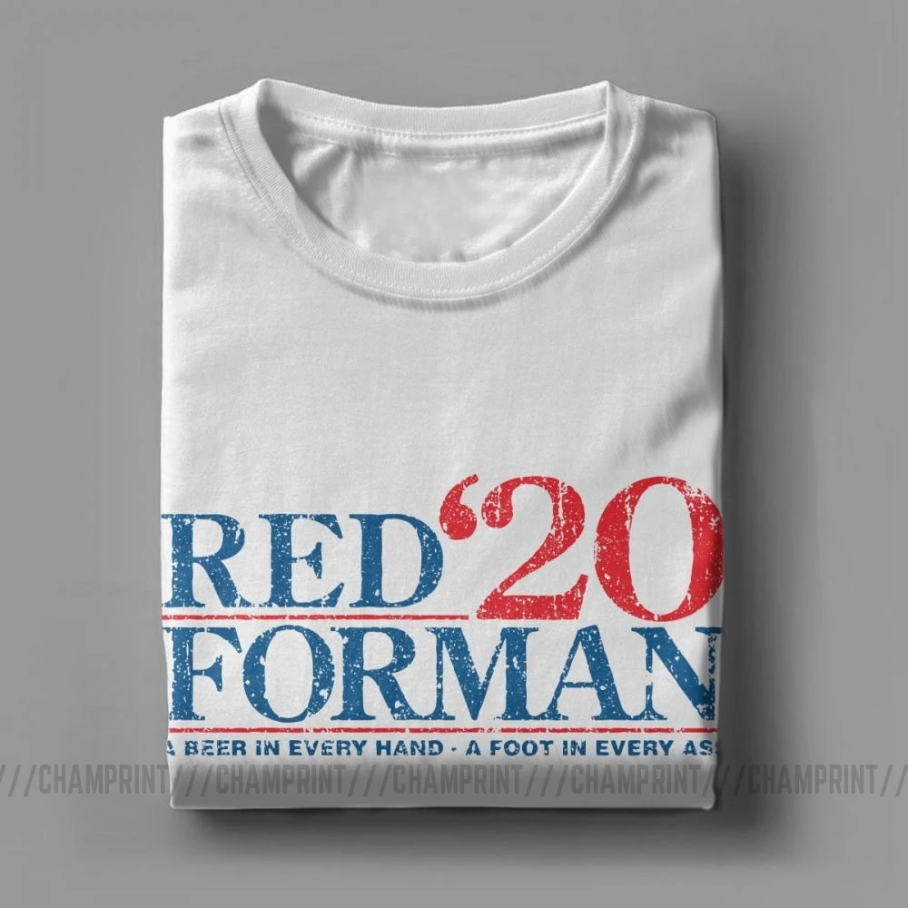 Красные Forman 2020 повседневные футболки для мужчин Ashton Kutcher Kelso Hyde Vikings одежда с