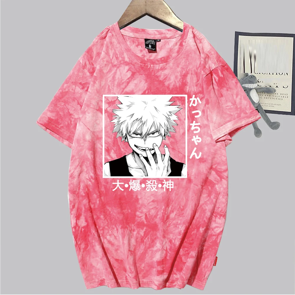 

2021 Harajuku Tshirt Anime My Boku No Hero Academia Katsuki Bakugou O-Neck Women T-Shirt Casual Funny Tops