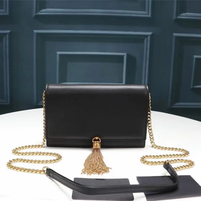 

New female women bags Shoulder Bags Chain Designer with pendant real Leather 2021 Fashion girl Messenger bag
