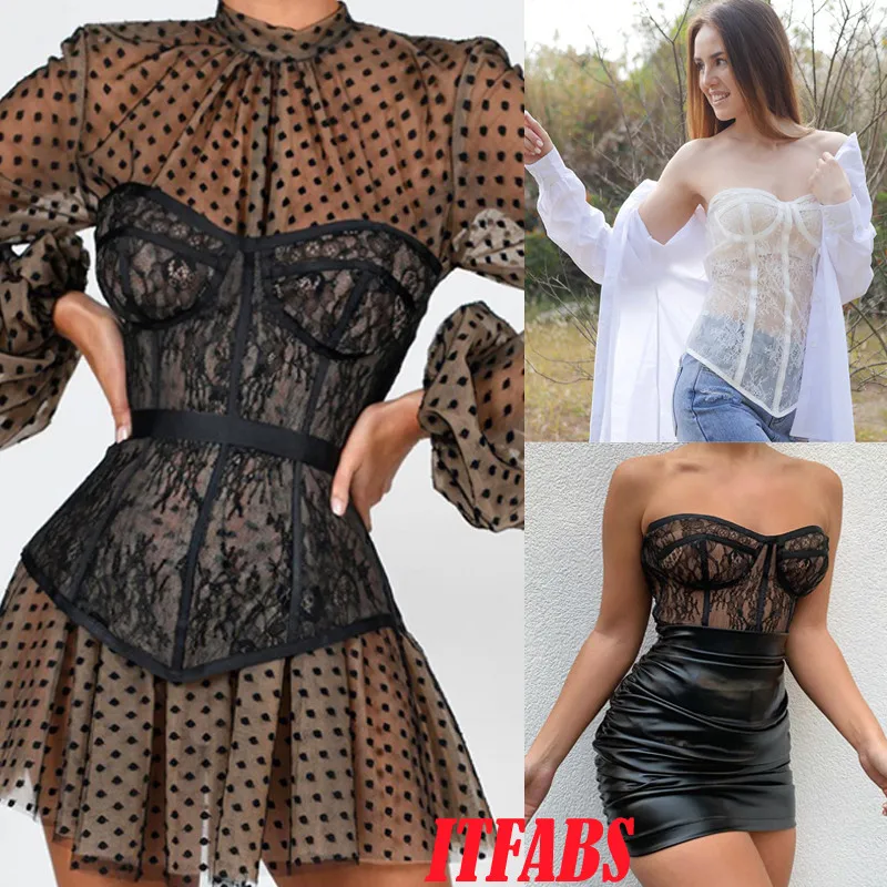 Сексуальный женский кружевной сетчатый прозрачный бюстгальтер AA без бретелек