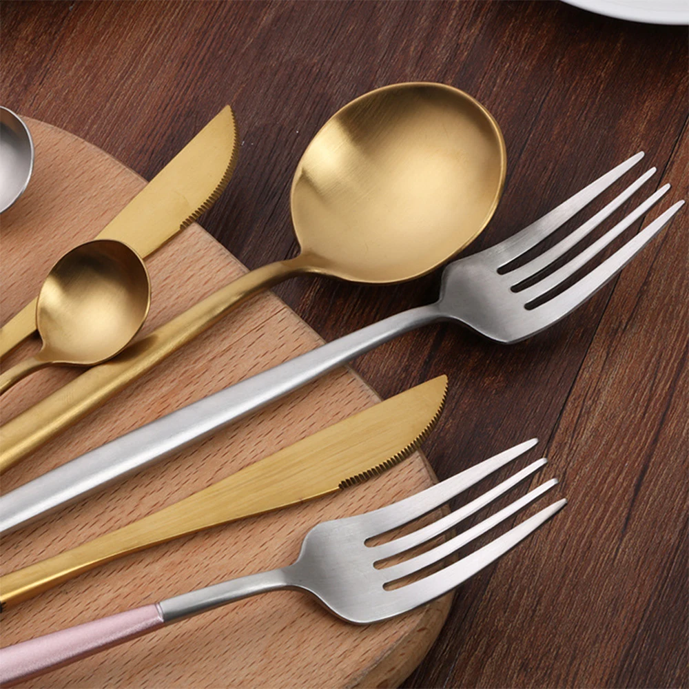304 столовые приборы из нержавеющей стали Западный ресторанный нож вилка и ложка