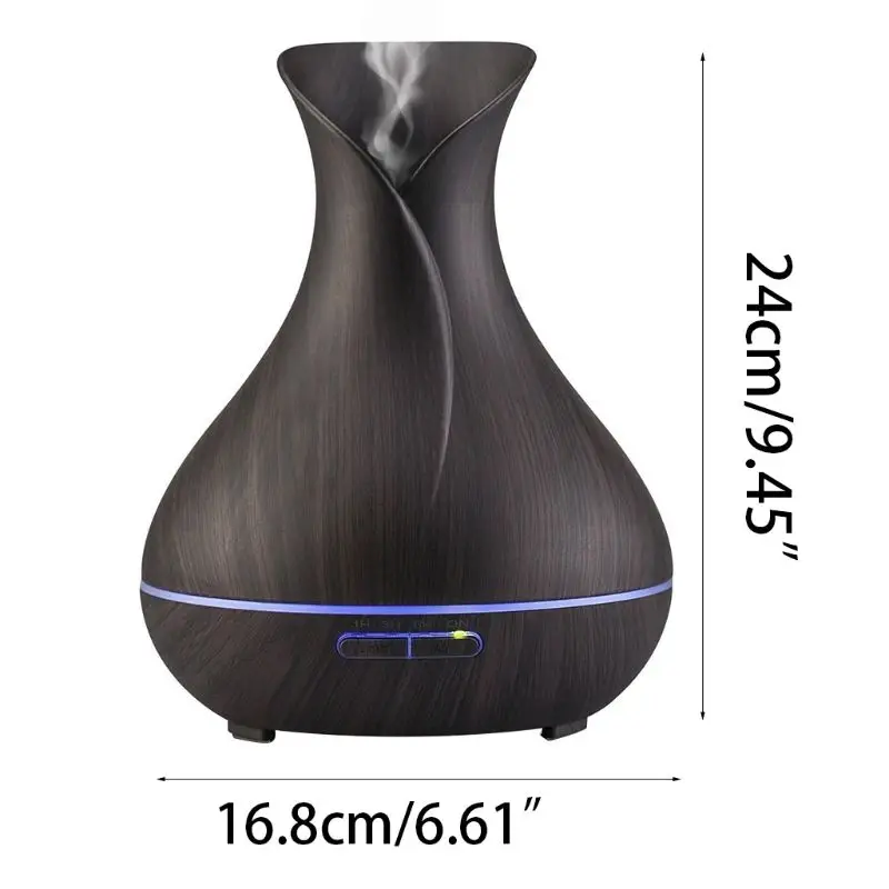 400 мл ультразвуковой диффузор для эфирных масел с натуральным лицевым покрытием