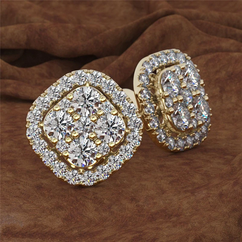 

Серьги-гвоздики женские, розовое золото 14 карат, 1 карат, ювелирные серьги с бриллиантами гранат, 14 карат, бриллиант, перидот, коробка