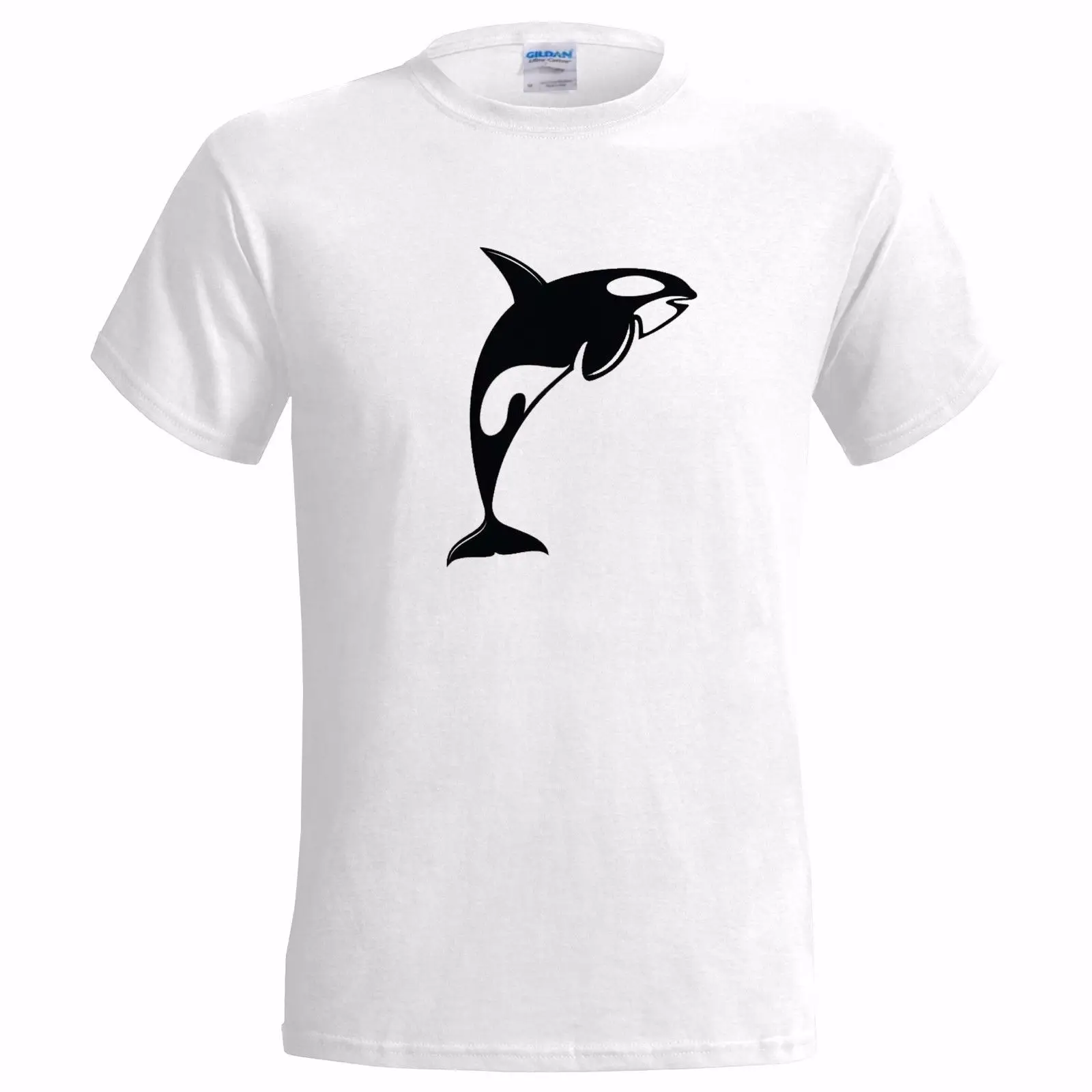 ORCA Дизайнерская мужская футболка с изображением Кита дикой природы морской