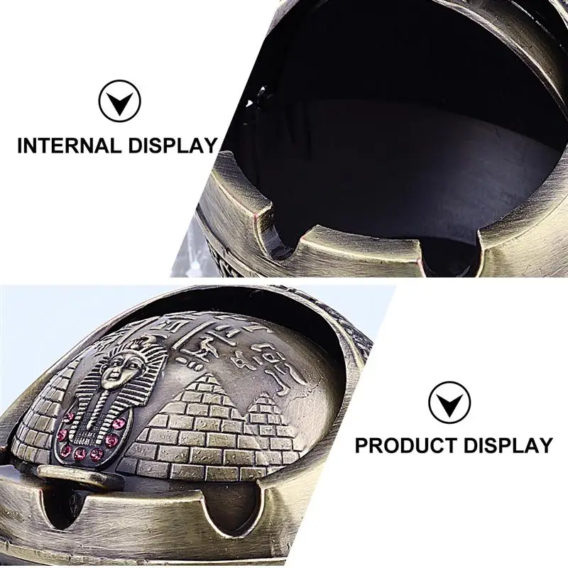 Пепельница с крышкой и защитой от ветра креативная пепельница в египетском стиле