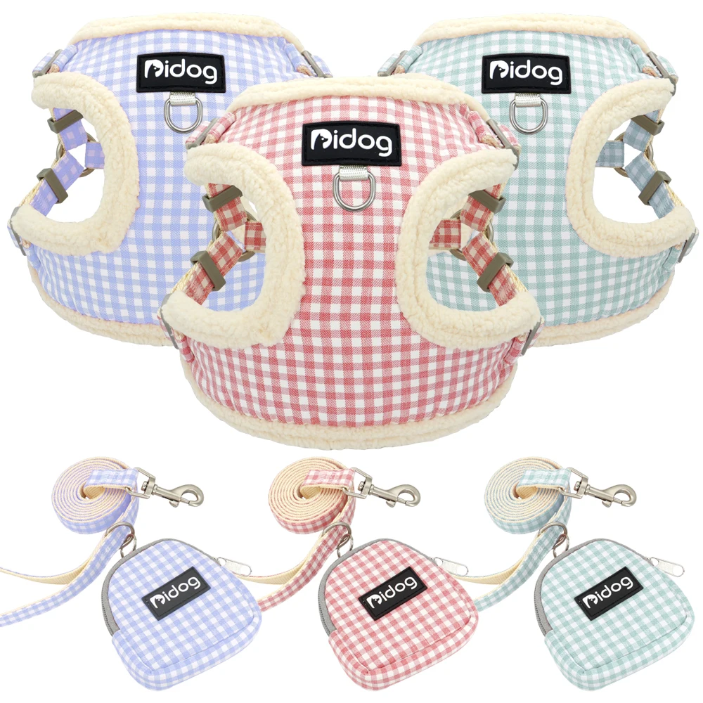 

Soft Dog Harness No Pull Cat Dogs Harness Leash Winter Pet Dog Coat Vest Adjustable for Small Medium Dogs Chihuahua Bulldog