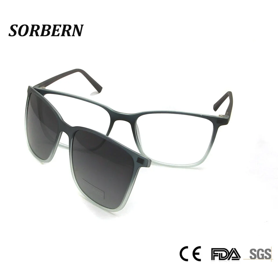 Солнцезащитные очки с магнитной застежкой для мужчин и женщин квадратные