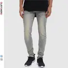 Мужские однотонные джинсы на молнии, повседневные хлопковые облегающие брюки, модная одежда, новинка 2021