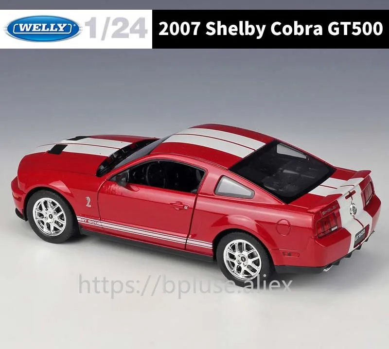 WELLY литье под давлением 1:24 весы металлическая модель автомобиля 2007 Shelby Cobra GT500