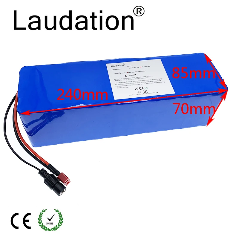 Laudation 48v 12ah Электрический велосипед аккумулятор 48V12ah с 2A зарядное устройство