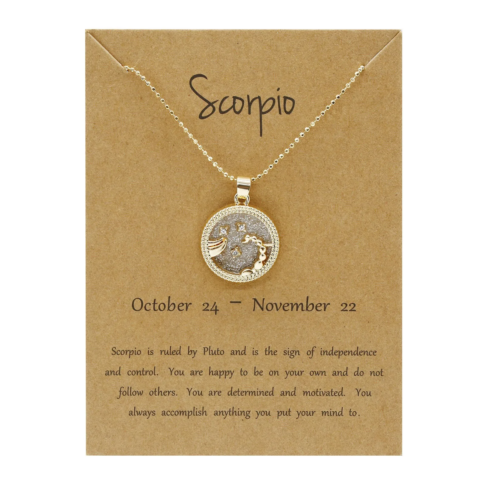 

Twelve Constellation Necklaces For Couple Classical Round Sweater Chain Necklaces Shining Gold Color Irregular Pendant Necklaces