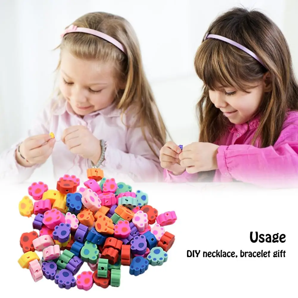 

100pcs Clay Spacer Beads Clay Polymer Beads For Jewelry Making Heart Face Fruit Animal Flower Star For DIY Bracelet Necklace