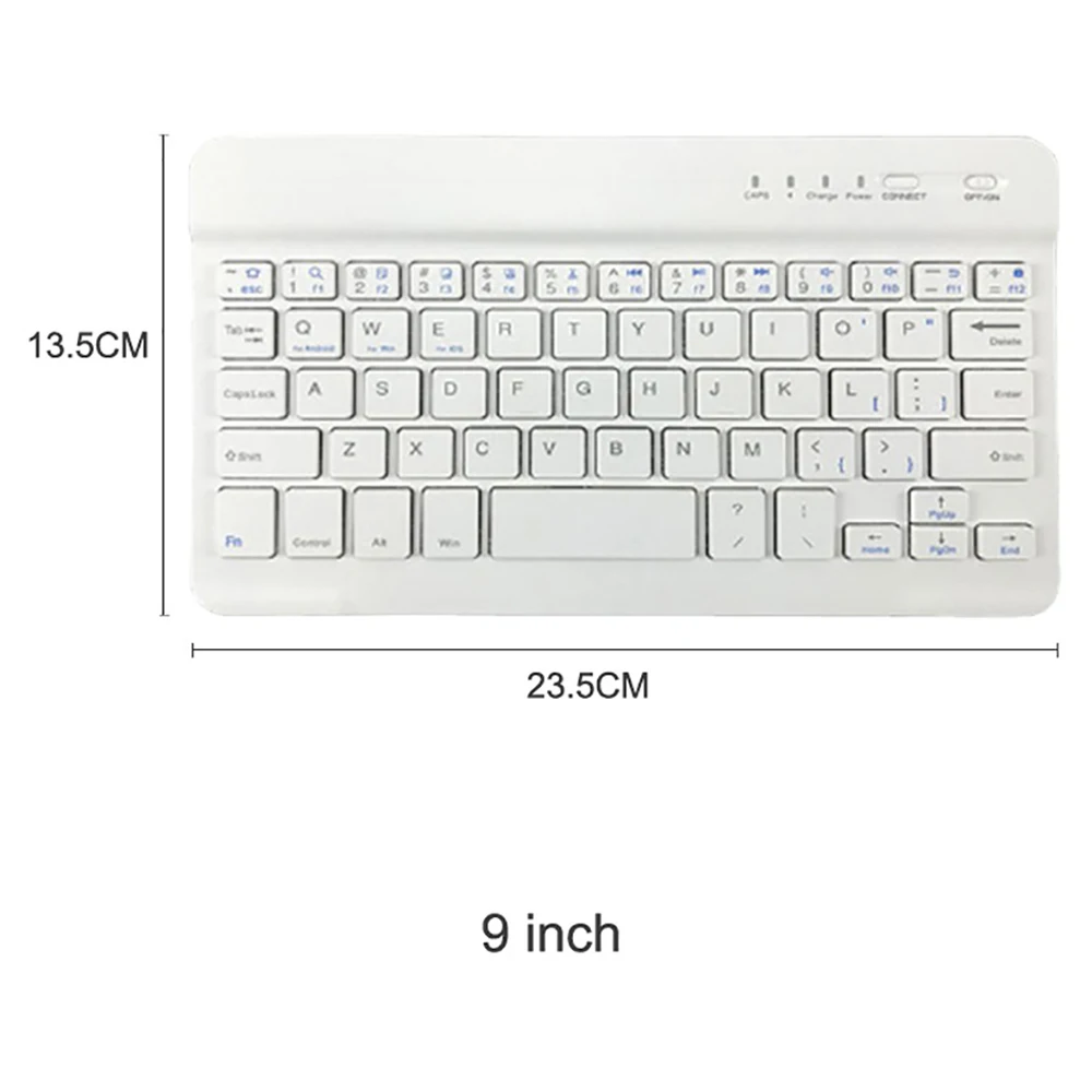 9 inch White Сенсорная Беспроводная Bluetooth клавиатура для Android планшетного ПК ноутбука Универсальная Портативная Мини Беспроводная Bluetooth клавиатура с тачпадом - Цвет: 9 inch White