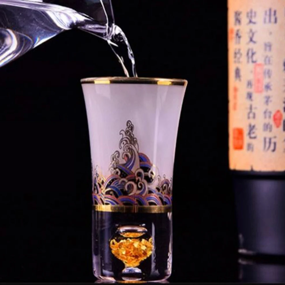 

Бокал для ликера бессвинцовый хрустальный бокал облака золотой лист креативное ремесло бокал для спирта домашний винный набор бокал для ви...