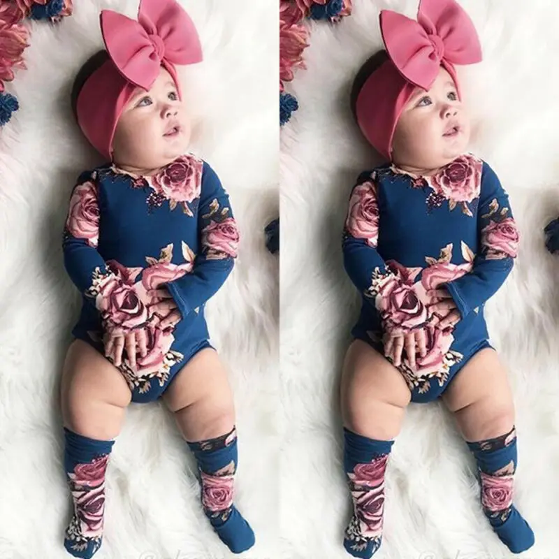 Комбинезон с длинным рукавом для новорожденных девочек 0 24 мес. осень 2020 большой