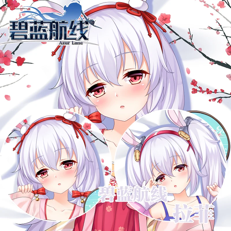 

Lovely Loli Girl USS Laffey Azur Lane Cosplay Otaku Dakimakura Hugging Body Pillow Case Anime Long Cushion Pillow Cover Gift