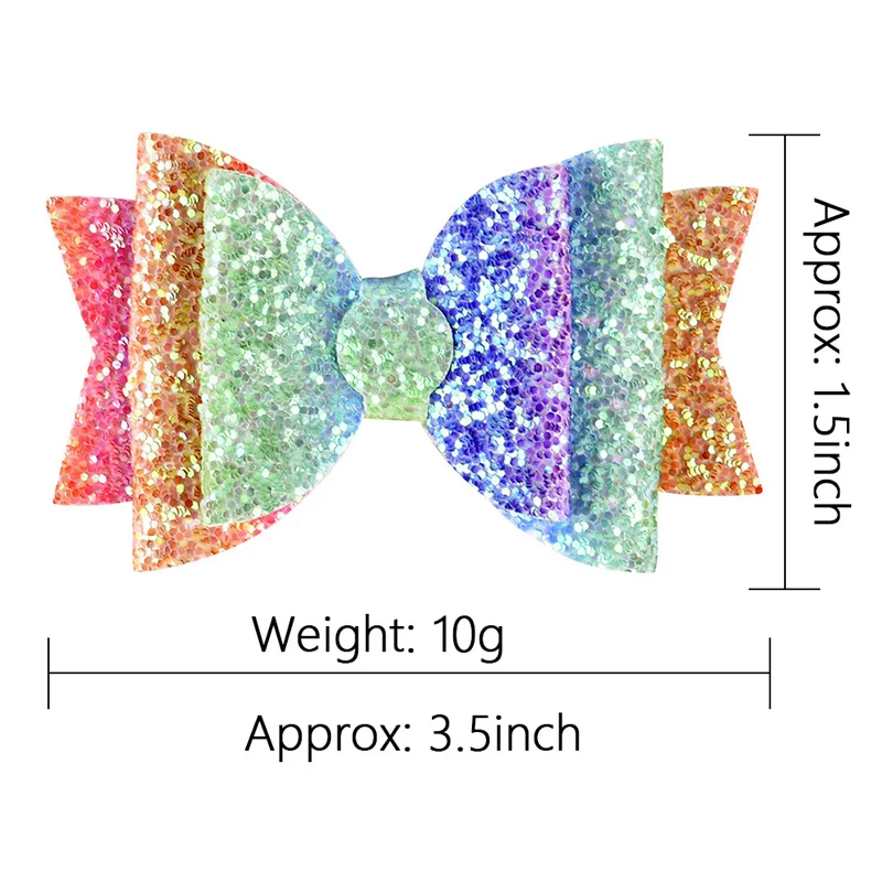 3 5 дюйма блестящие ручной работы однотонные бантики для волос с зажимами женщин и