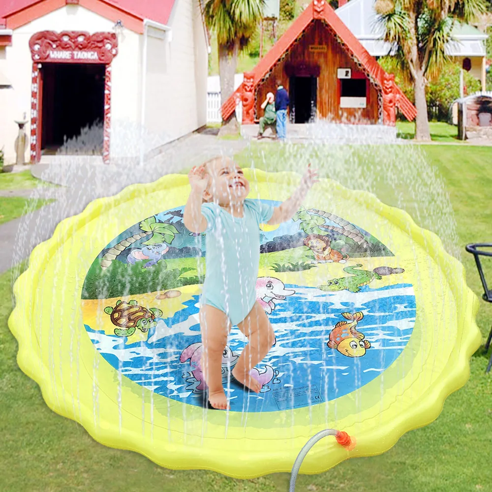 170 см надувная водная подушка для распыления живота Веселый детский водный