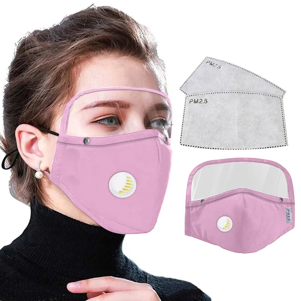 

1pcs Face Masks+10pcs Filters Fabric Mask Adult Protective PM2.5 Simple Design Washable Masks Adult Reusable Mouth Cover