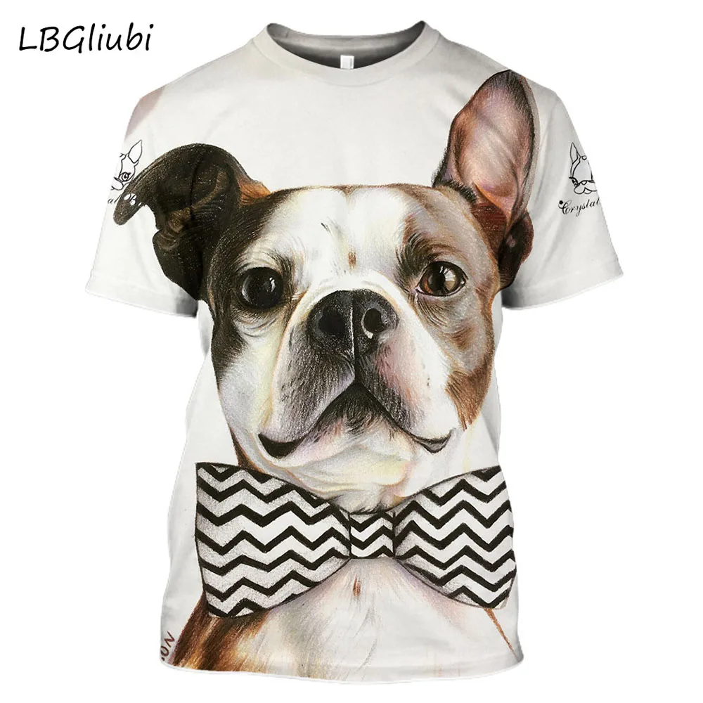 

2019 New Boston Terrier 3D Print T-Shirt Men and Women Fashion Print T-Shirt Cute Casual Short Sleeve