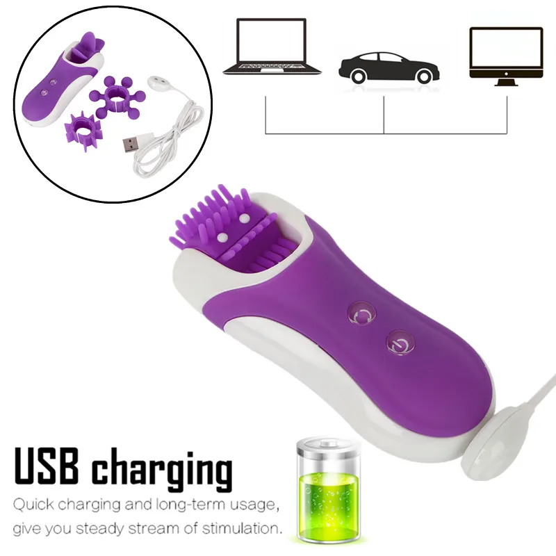 Лижущий язык вибратор вращение оральный Стимулятор клитора Женский мастурбатор