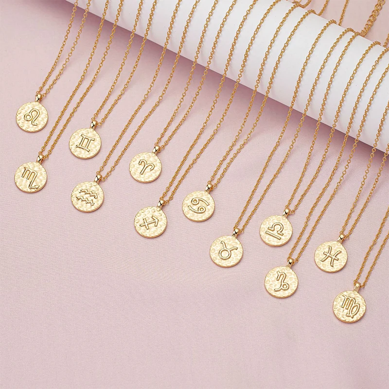 

Колье с двенадцатью созвездиями для женщин, Лидер продаж, новое ожерелье до ключиц с древней английской буквой, оптовая продажа