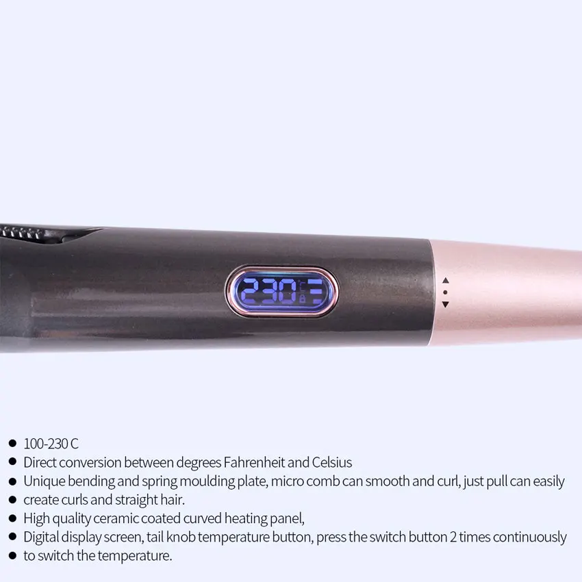 Выпрямитель для волос Профессиональный 2 в 1 плойка с быстрым нагревом