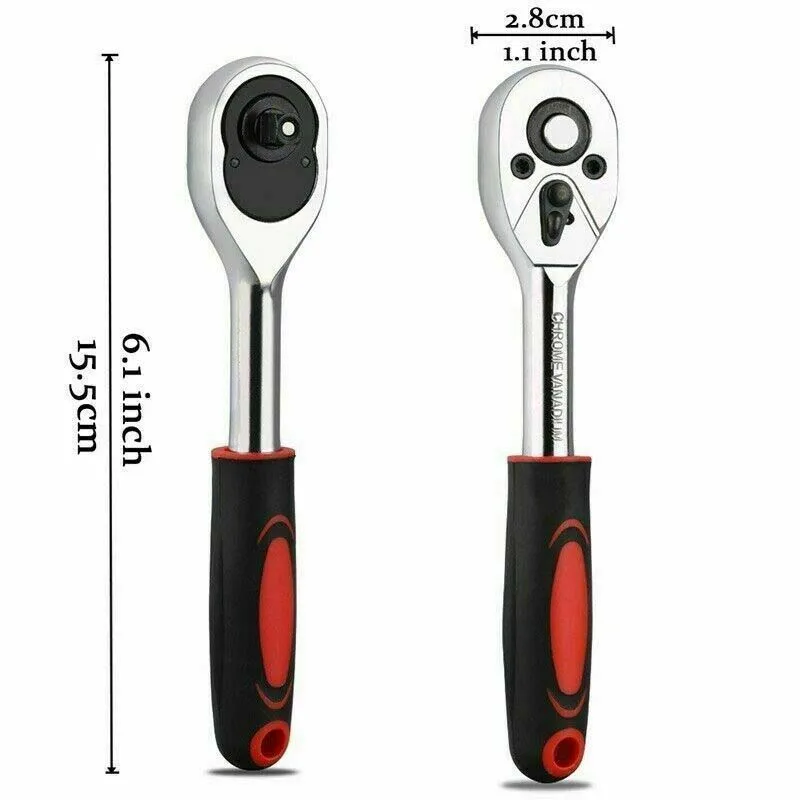 46pcs/Set Auto Repair Tool Set Manual Socket Wrench Corrosion Resistant Ratchet Screwdriver Rubber Handle | Инструменты